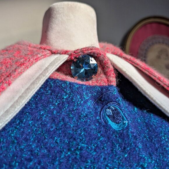 Anna K Designer Coat Kawaii Wool Anime Embroidered Twee Whimsical Size Small - Picture 6 of 15